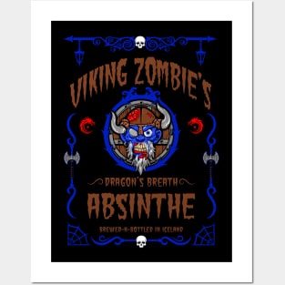 ABSINTHE MONSTERS 14 (VIKING ZOMBIE) Posters and Art